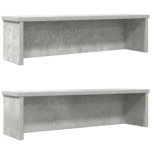 Keukenrekken stapelbaar 2 st 50x15x16 cm betongrijs is nu te koop bij PeponiXL, paradijselijk wonen!