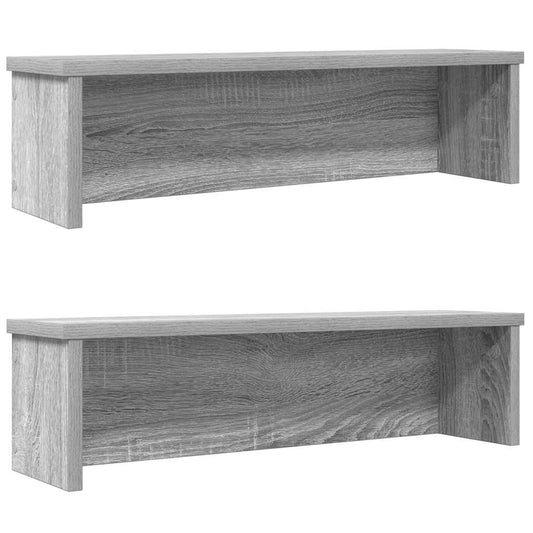Keukenrekken stapelbaar 2 st 60x15x16 cm grijs sonoma eiken is nu te koop bij PeponiXL, paradijselijk wonen!