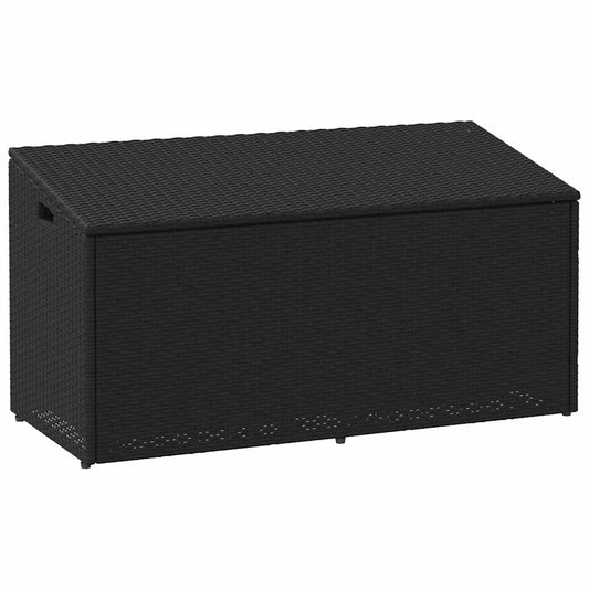 Tuinbox Zwart 110x50x58 cm Poly Rattan is nu te koop bij PeponiXL, paradijselijk wonen!