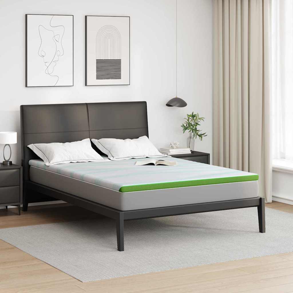 matrastopper Wit en Groen 160 x 200 cm Jacquard Stof is nu te koop bij PeponiXL, paradijselijk wonen!