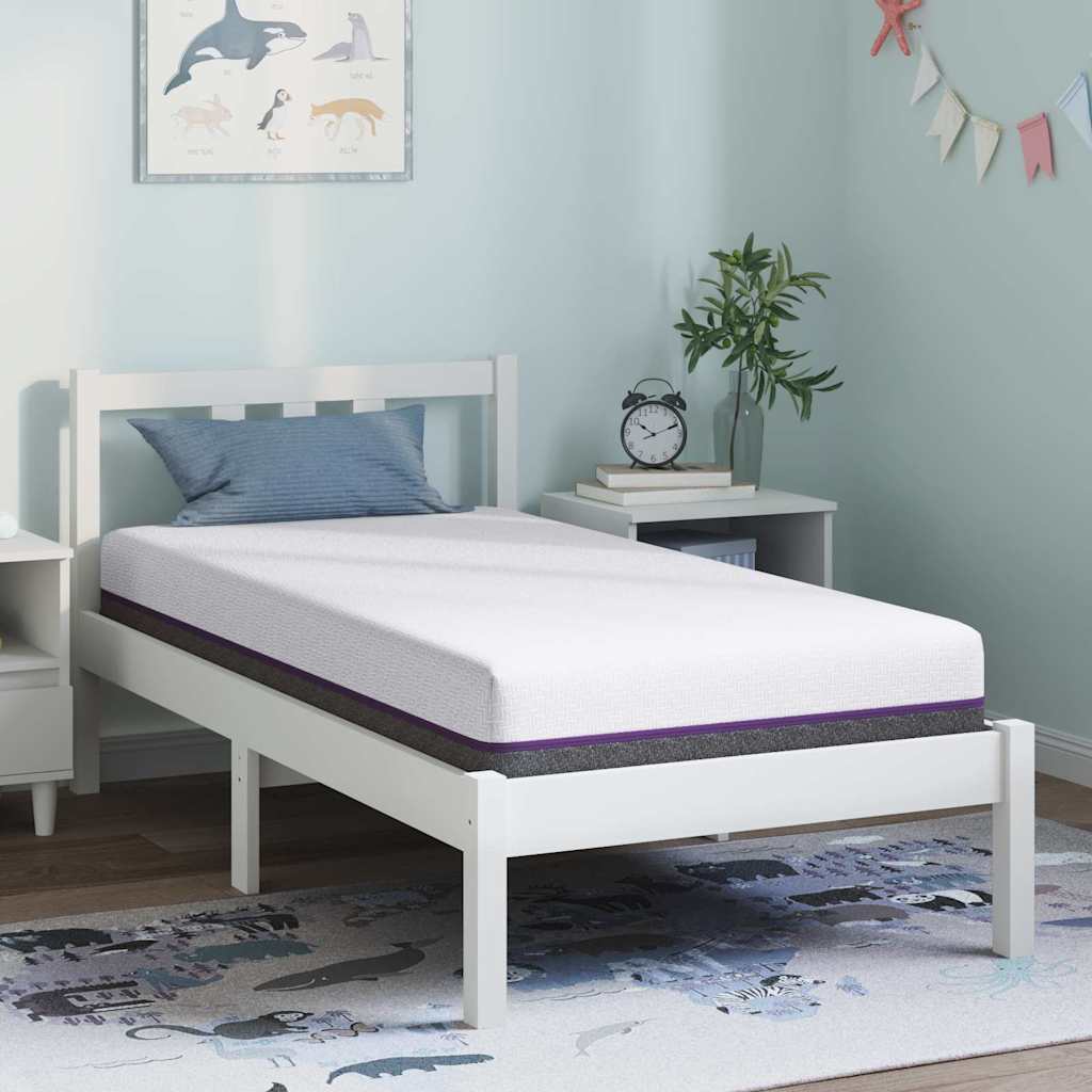 Matras Wit en Grijs 80 x 160 cm Jacquard stof is nu te koop bij PeponiXL, paradijselijk wonen!