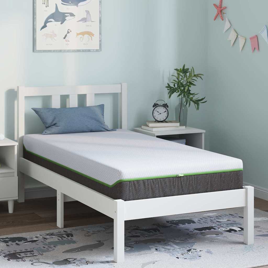 Matras Wit en Grijs 80 x 160 cm Jacquard stof is nu te koop bij PeponiXL, paradijselijk wonen!