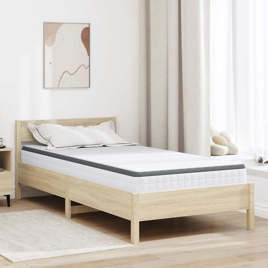 Matras Medium zacht 90 x 190 cm Wit en Grijs is nu te koop bij PeponiXL, paradijselijk wonen!