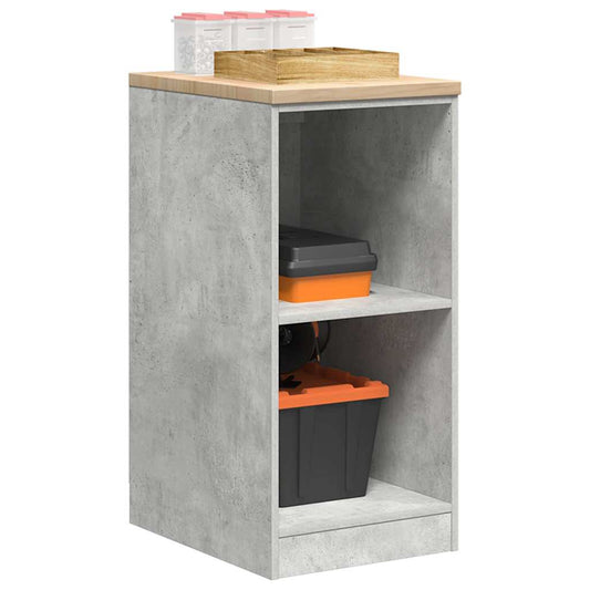 Garagekast 40x51x85 cm massief grenenhout betongrijs is nu te koop bij PeponiXL, paradijselijk wonen!