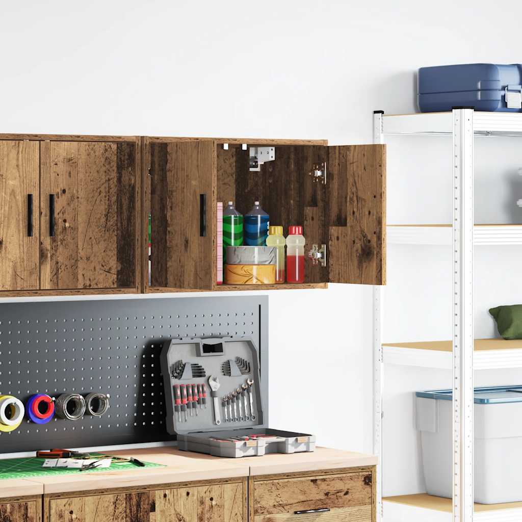 Garage wandkast bewerkt hout oud hout is nu te koop bij PeponiXL, paradijselijk wonen!