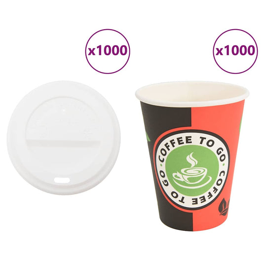 Papieren koffiekopjes met deksel 1000 st 4oz 100 ml is nu te koop bij PeponiXL, paradijselijk wonen!