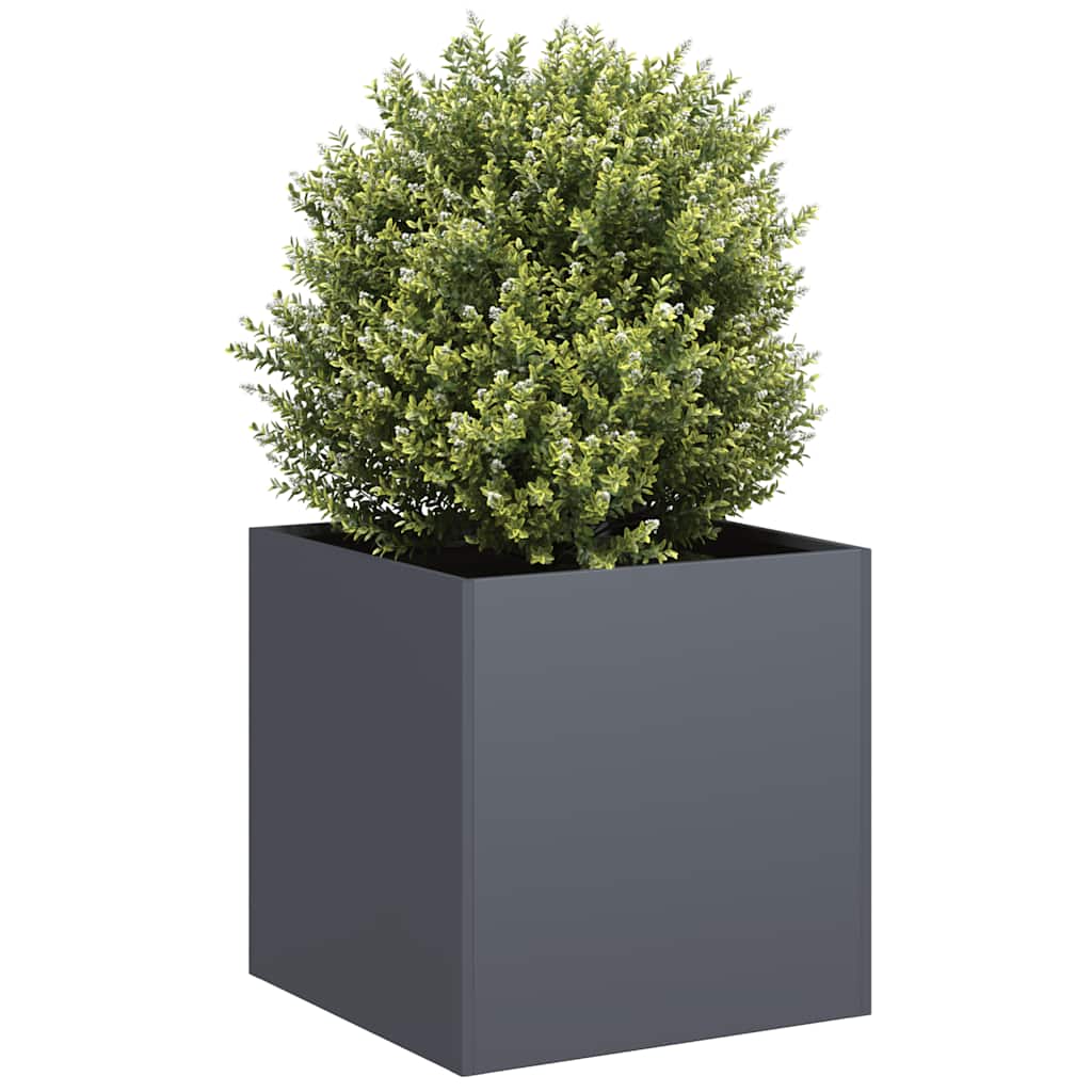 Plantenbak 40x40x40 cm koudgewalst staal antracietkleurig is nu te koop bij PeponiXL, paradijselijk wonen!