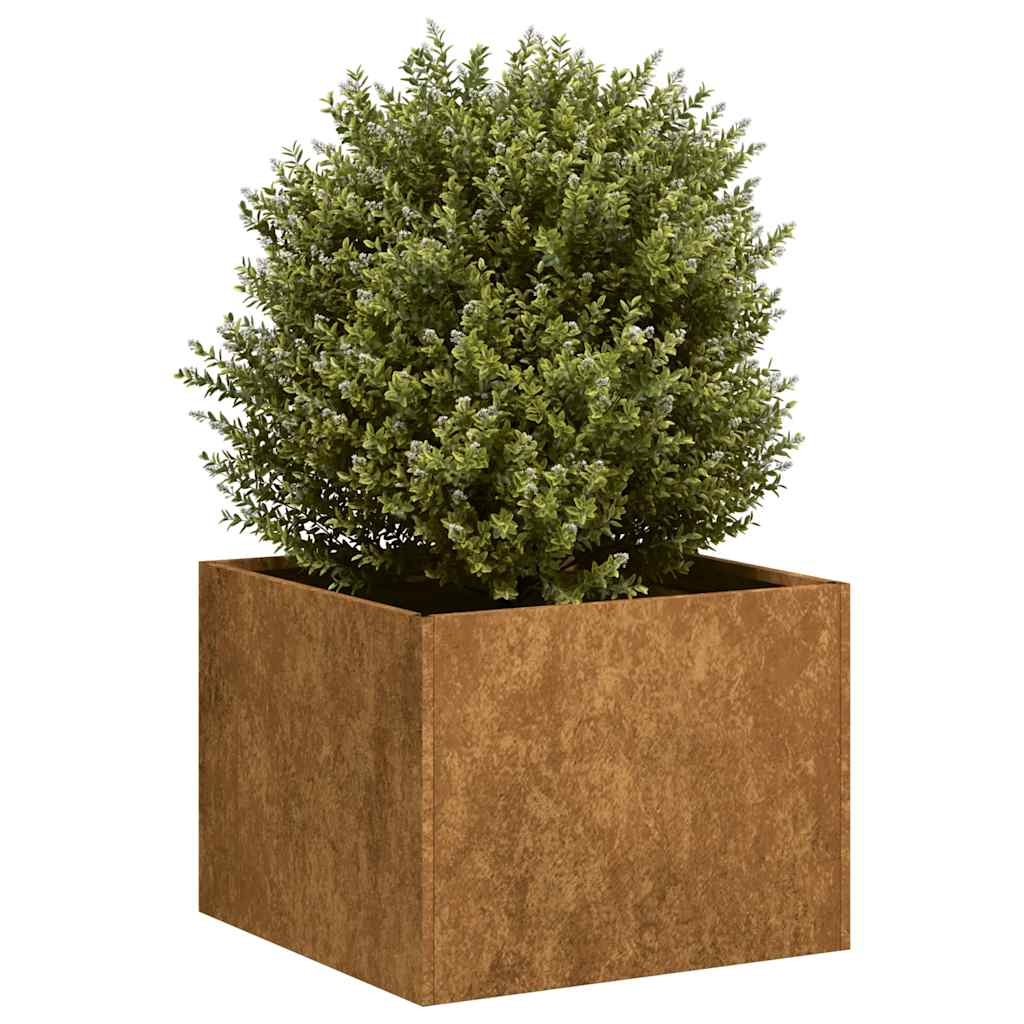 Plantenbak roestig 40x40x30 cm weervast staal is nu te koop bij PeponiXL, paradijselijk wonen!