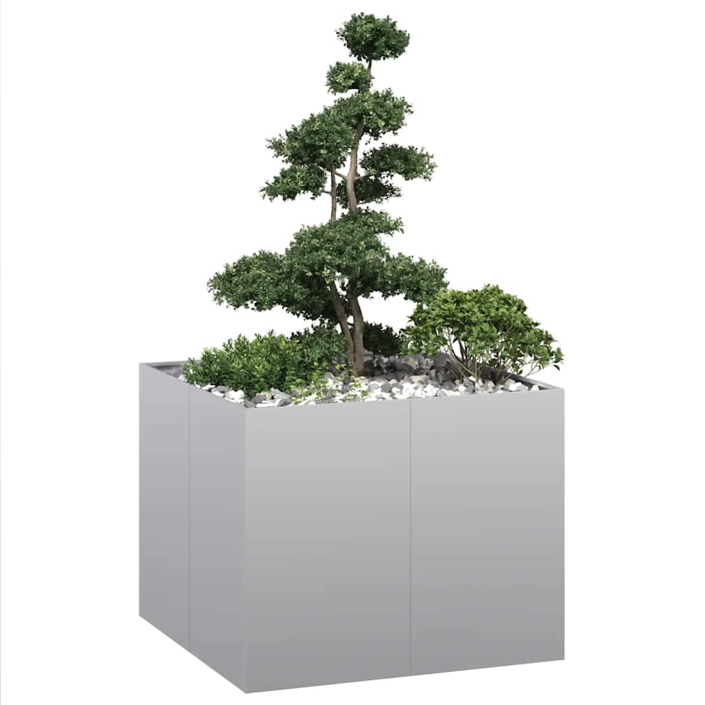 Plantenbak 100x100x80 cm gegalvaniseerd staal is nu te koop bij PeponiXL, paradijselijk wonen!
