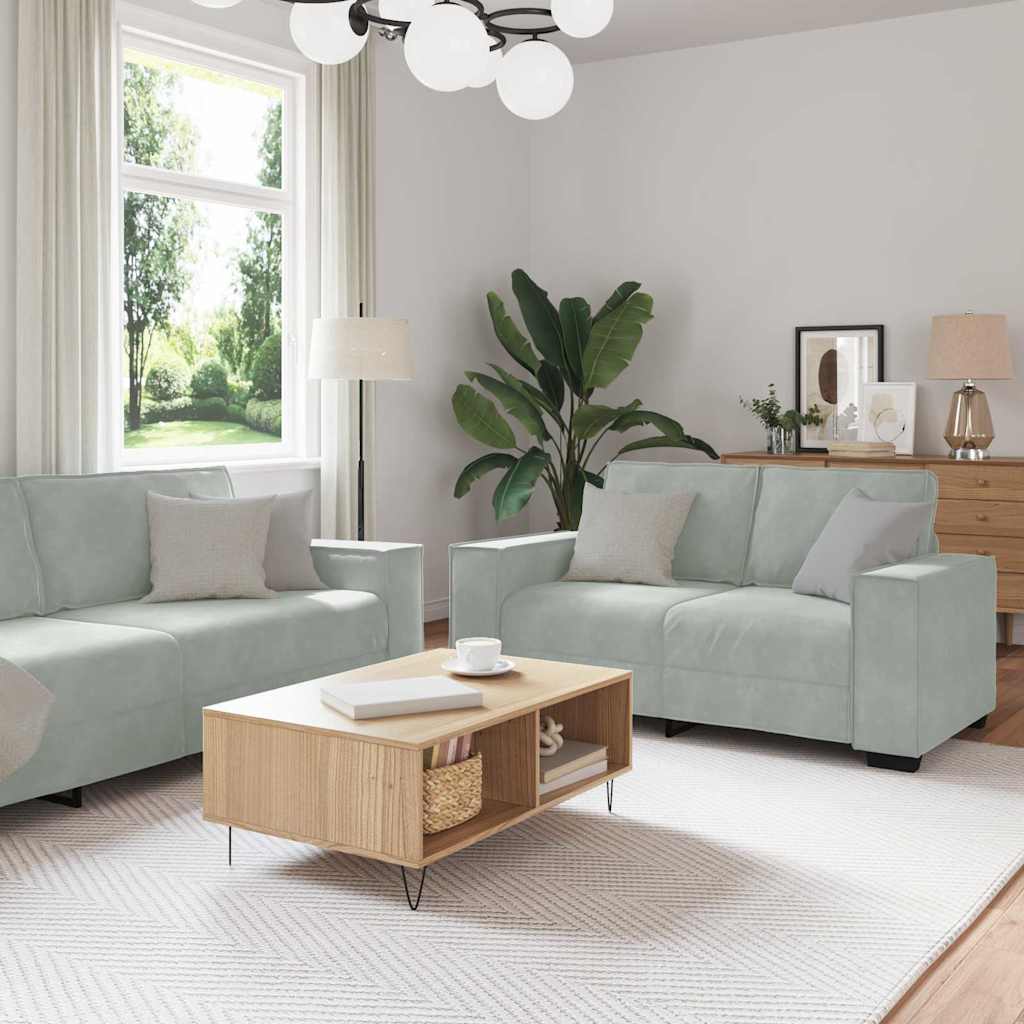 Bank 3 st Lichtgrijs Linnen-mix stof is nu te koop bij PeponiXL, paradijselijk wonen!