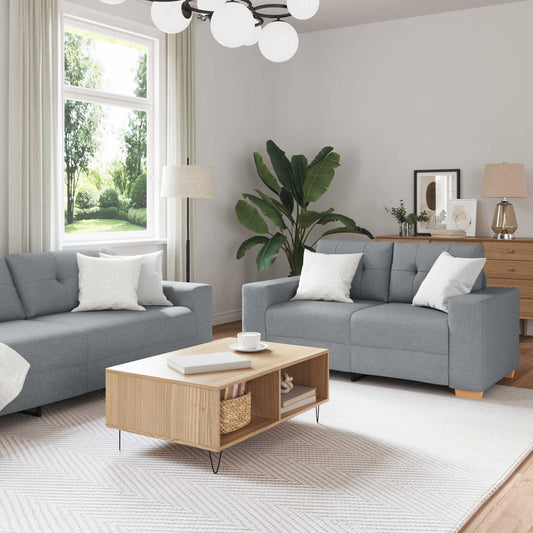Bank 3 st Lichtgrijs Linnen-mix stof is nu te koop bij PeponiXL, paradijselijk wonen!