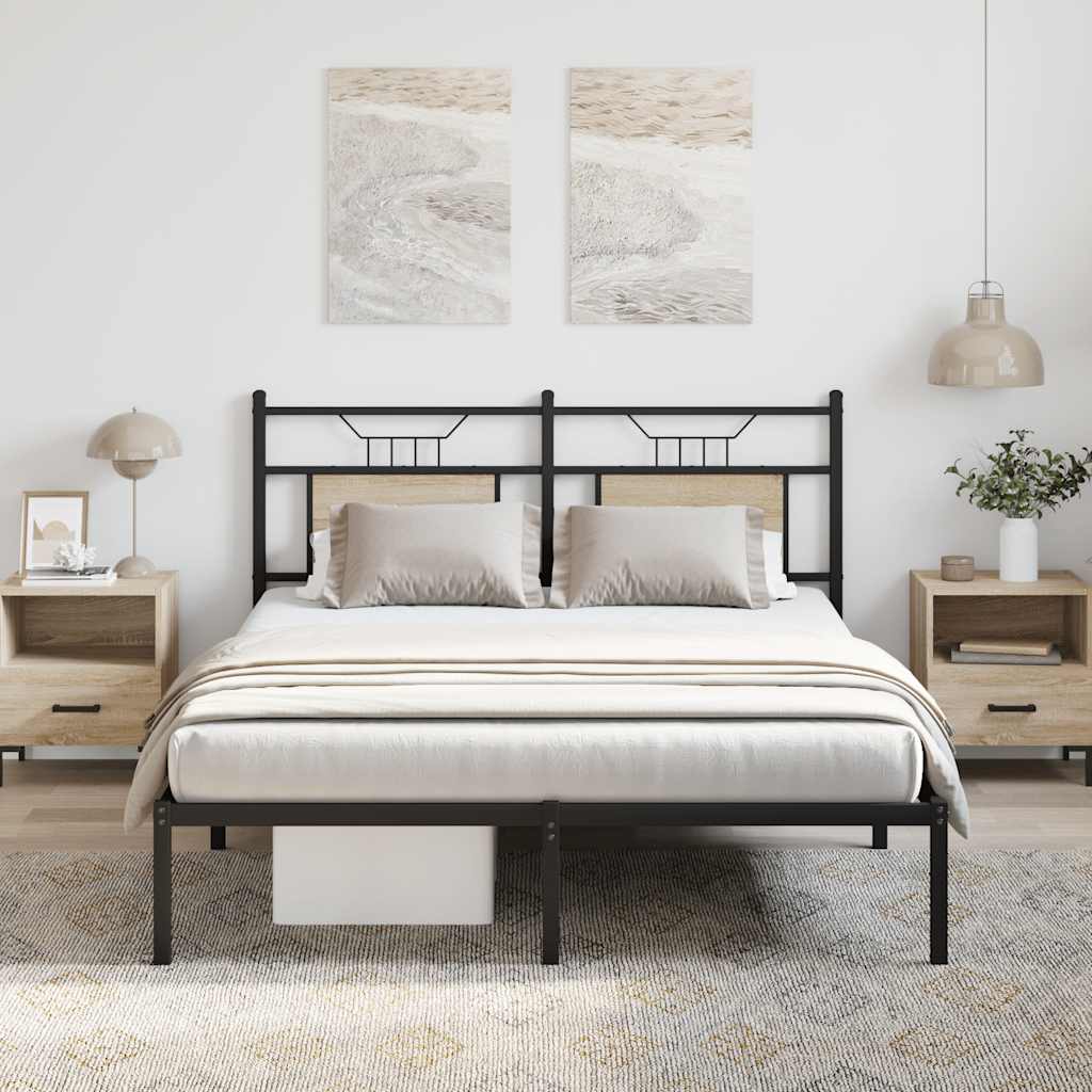Bedframe zonder matras hout sonoma eikenkleurig 140x200 cm is nu te koop bij PeponiXL, paradijselijk wonen!