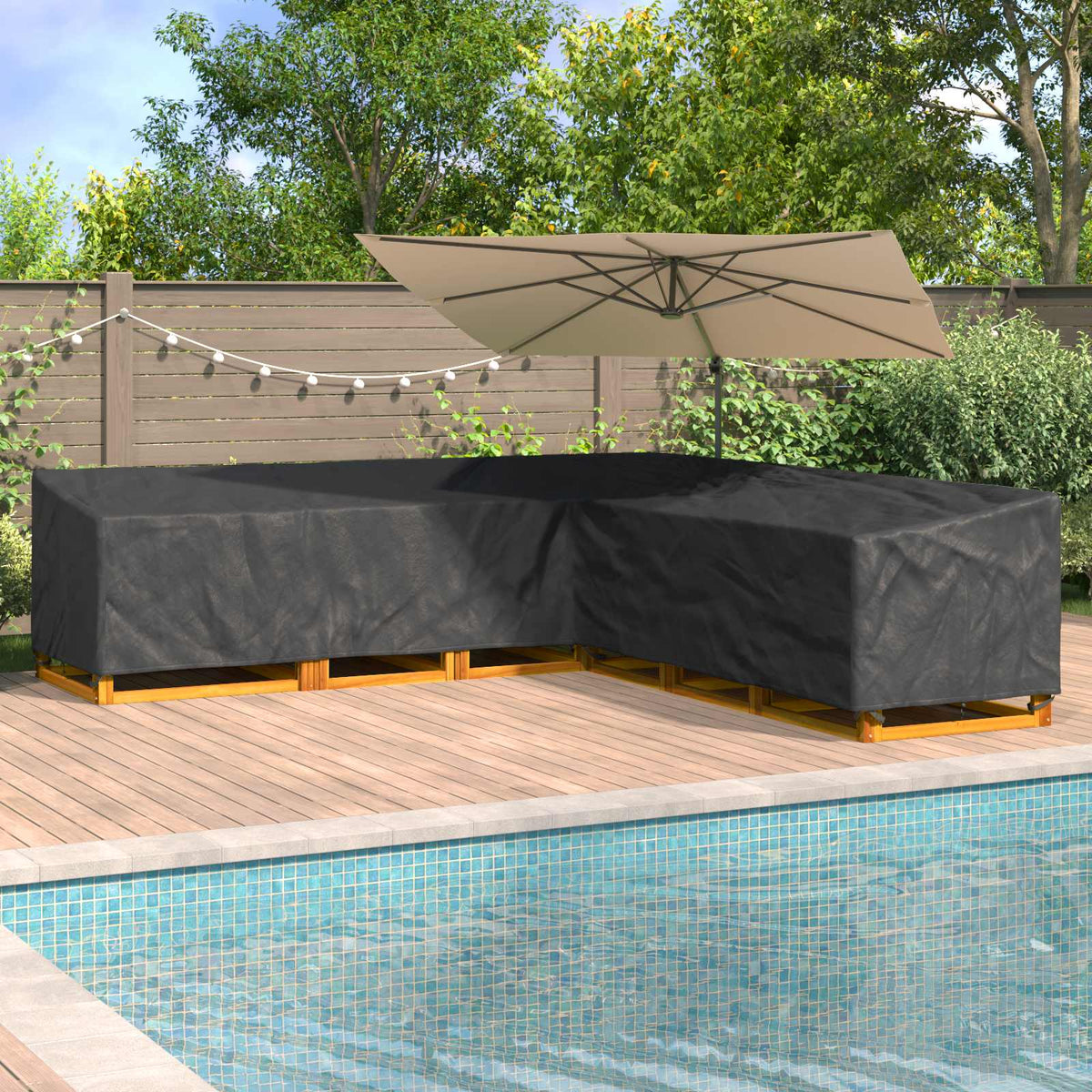 Meubelhoes Zwart 325 x 325 x 80 cm 600D Oxford Stof is nu te koop bij PeponiXL, paradijselijk wonen!