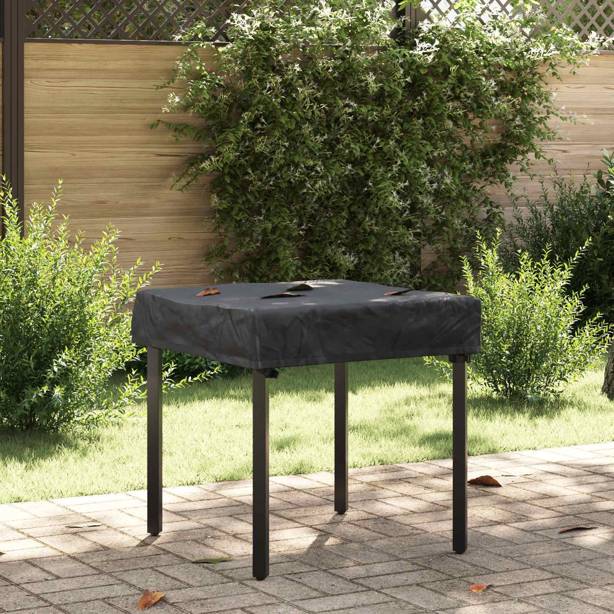 Tafel Dek Effen Zwart 72 x 72 x 15 cm Stof is nu te koop bij PeponiXL, paradijselijk wonen!