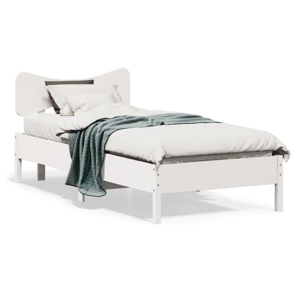 Bedframe zonder matras massief grenenhout wit 140x200 cm is nu te koop bij PeponiXL, paradijselijk wonen!