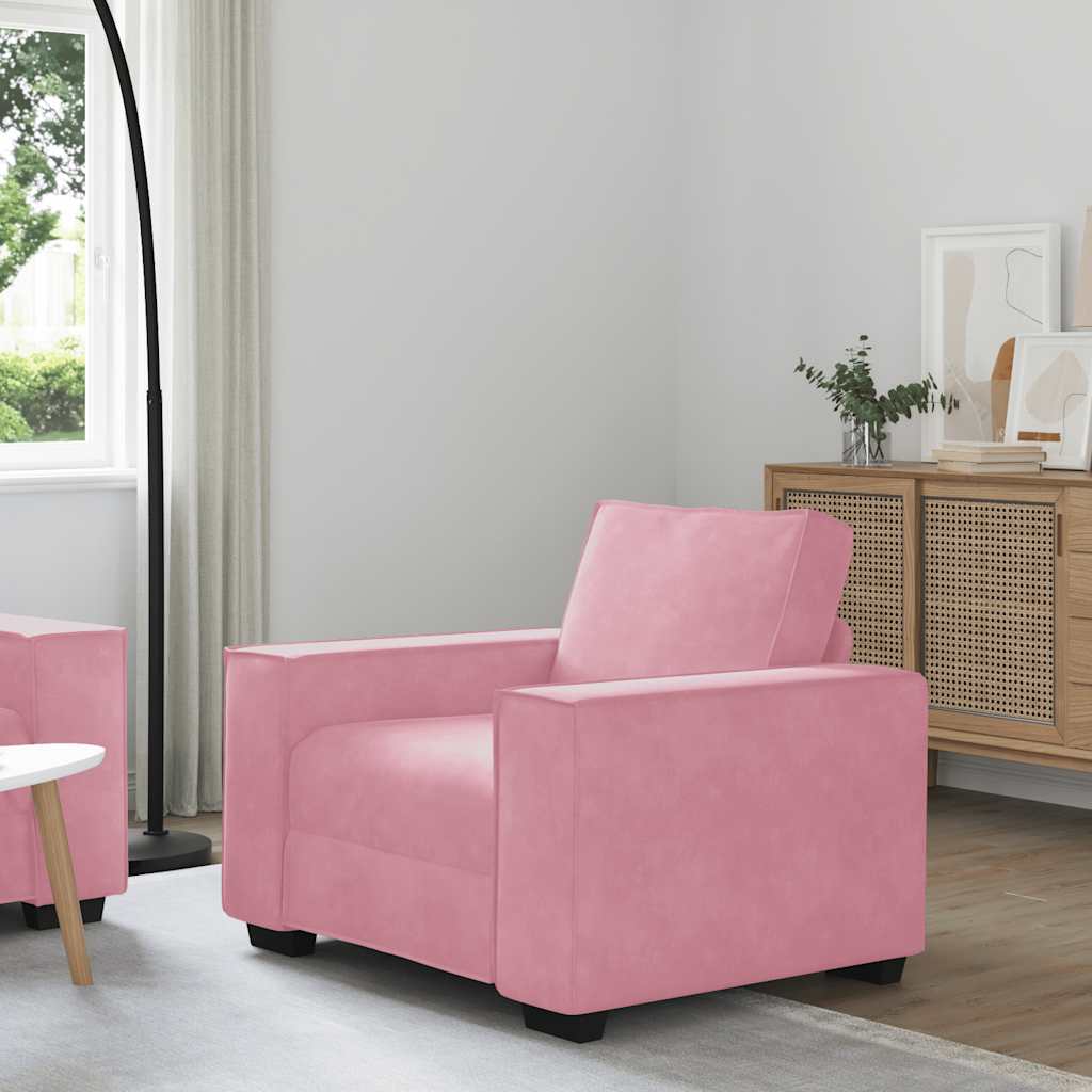 Sofastoel Roze 100x78x84 cm Fluweel is nu te koop bij PeponiXL, paradijselijk wonen!
