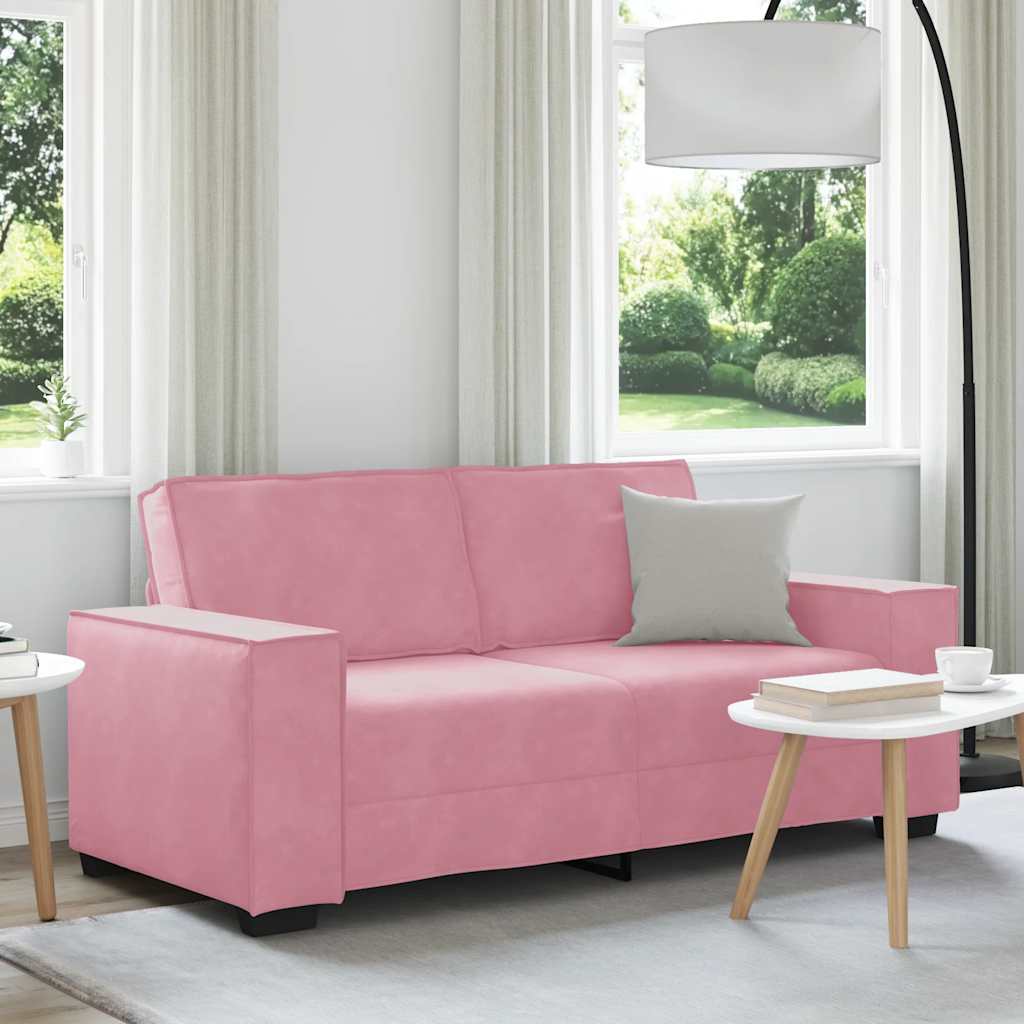 Tweezitsbank 180x78x84 cm fluweel roze is nu te koop bij PeponiXL, paradijselijk wonen!