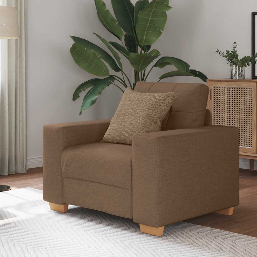Fauteuil Bruin 100x78x80 cm Stof is nu te koop bij PeponiXL, paradijselijk wonen!