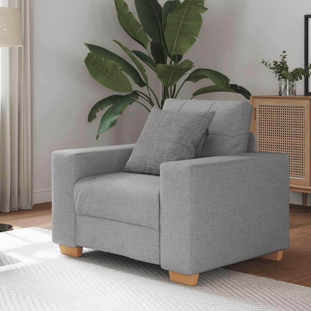 Fauteuil Wolgrijs 100x78x80 cm Stof is nu te koop bij PeponiXL, paradijselijk wonen!