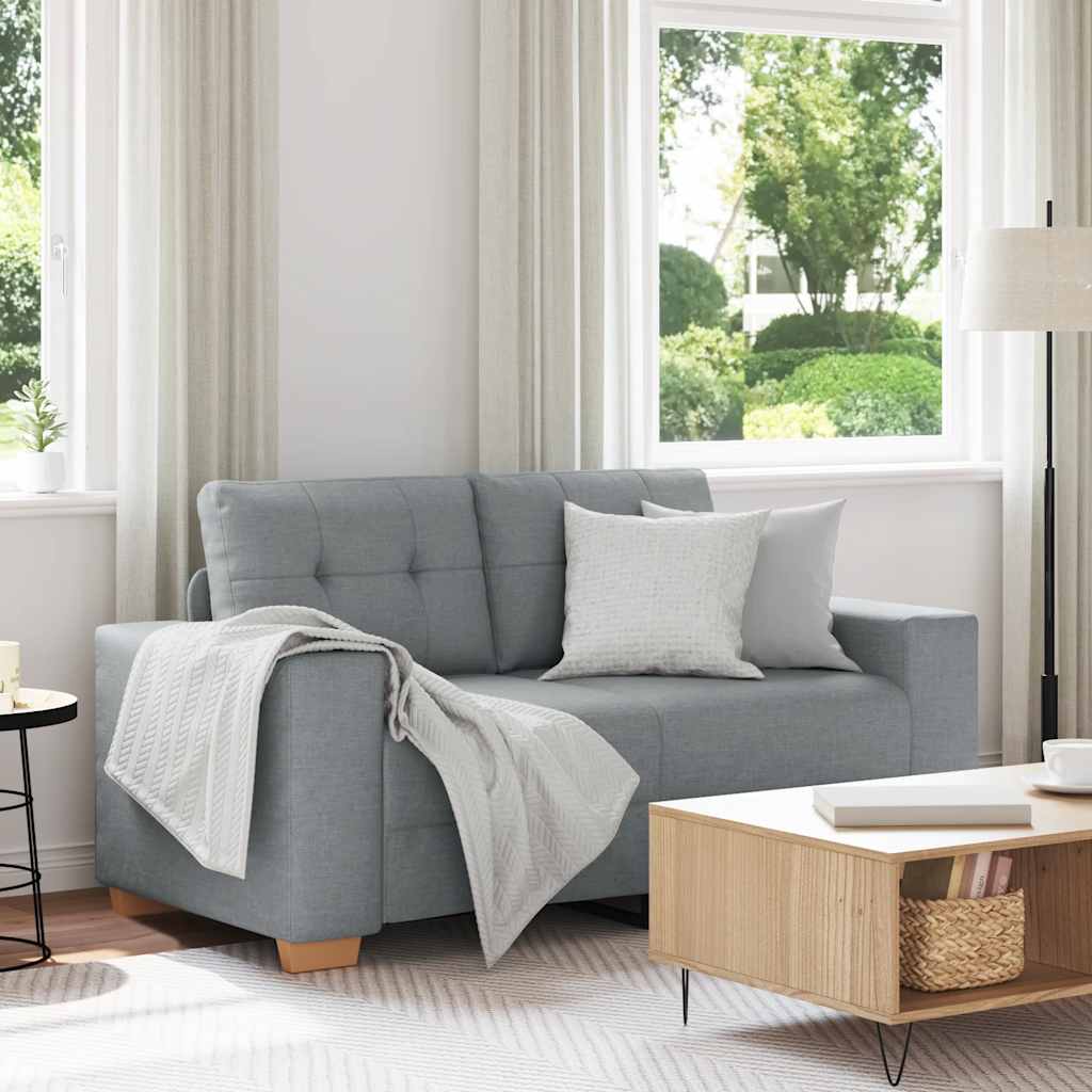 Loveseat bank 160x77x82 cm stof lichtgrijs is nu te koop bij PeponiXL, paradijselijk wonen!