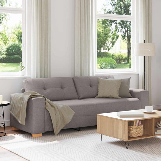3-Zits Bank Taupe 220 cm Stof is nu te koop bij PeponiXL, paradijselijk wonen!