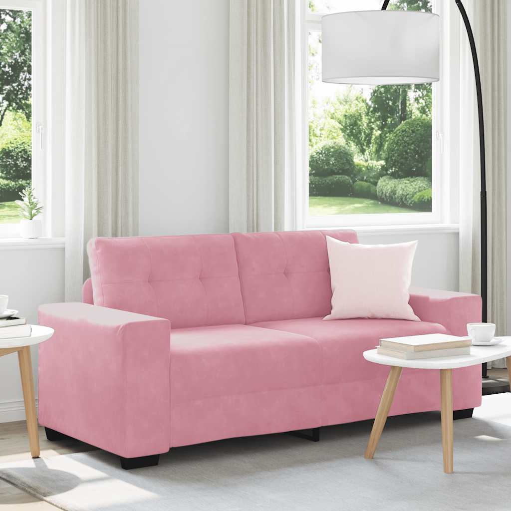 loveseat bank roze 180x77x82 cm fluweel is nu te koop bij PeponiXL, paradijselijk wonen!