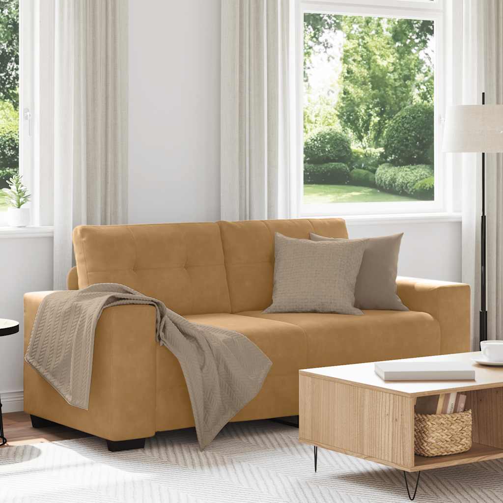 Loveseat Sofa Bruin 180x77x82 cm Fluweel is nu te koop bij PeponiXL, paradijselijk wonen!