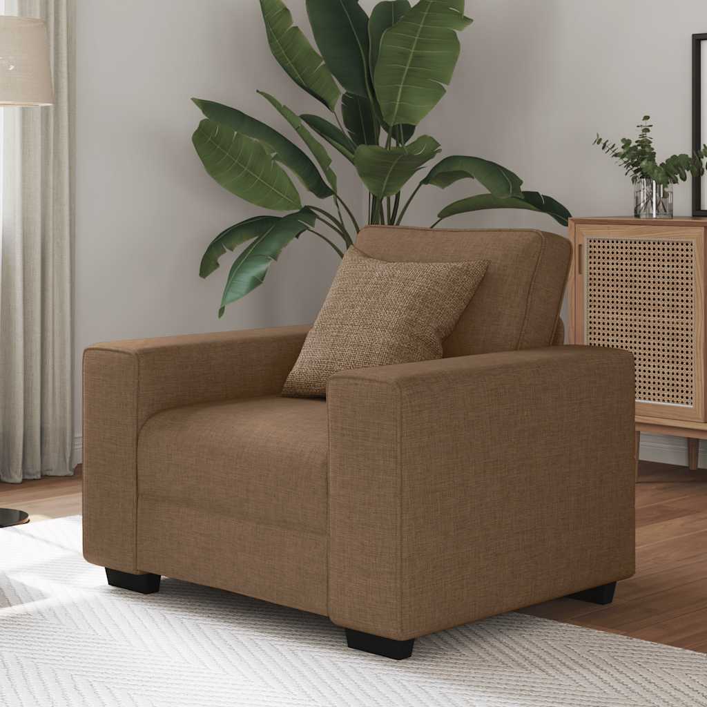 Sofastoel Bruin 100x77x82 cm Stof is nu te koop bij PeponiXL, paradijselijk wonen!
