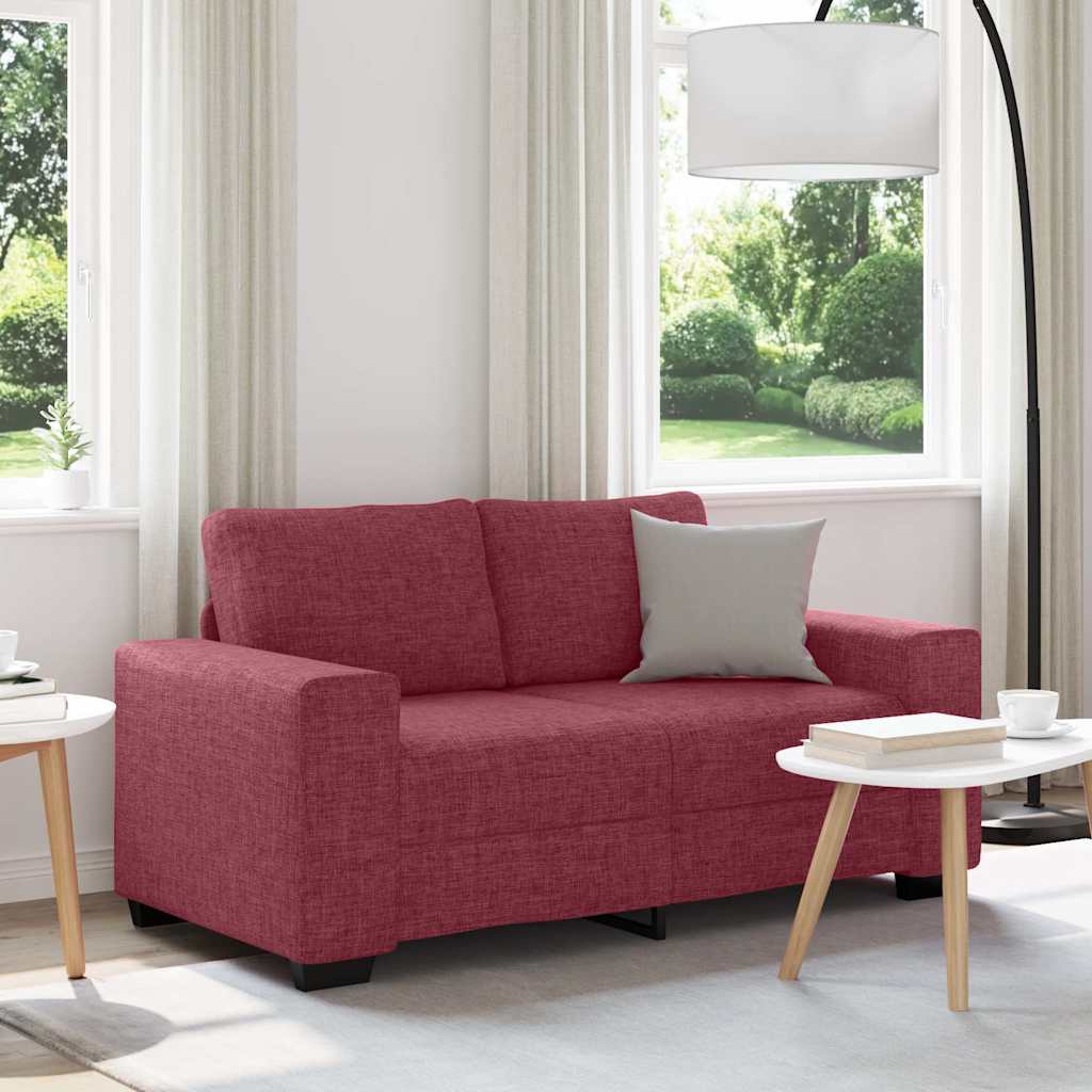2-zitsbank wijnrood 160x77x82 cm stof is nu te koop bij PeponiXL, paradijselijk wonen!
