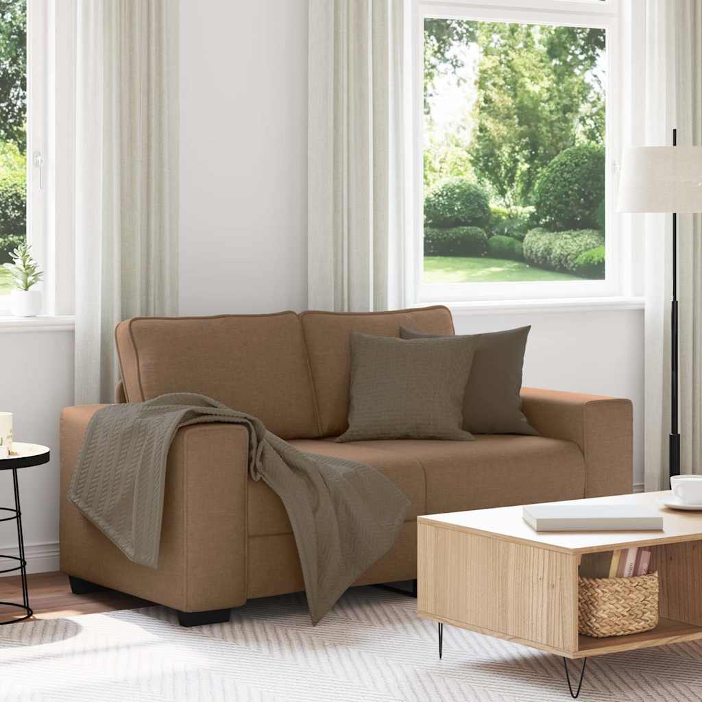 2-zitsbank bruin 160x77x82 cm stof is nu te koop bij PeponiXL, paradijselijk wonen!