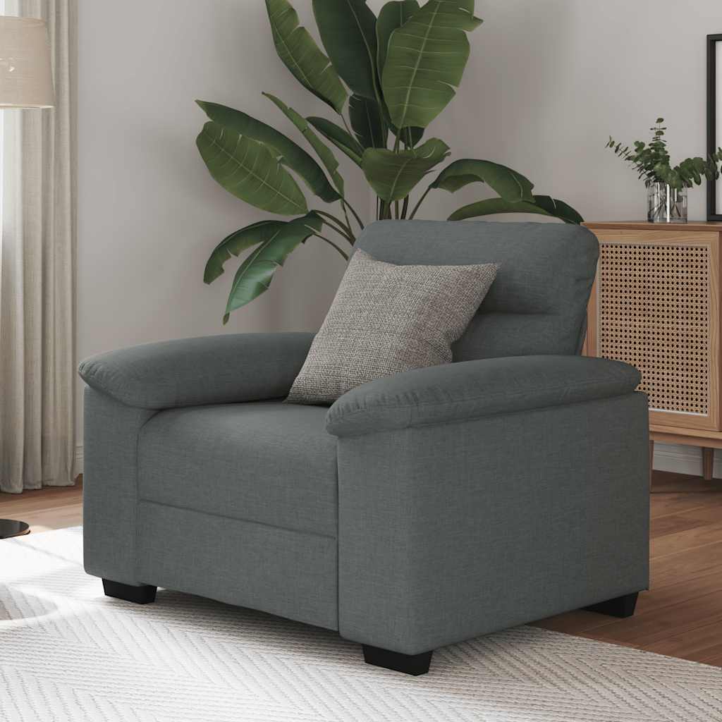 Fauteuil 100x81x84 cm stof donkergrijs is nu te koop bij PeponiXL, paradijselijk wonen!