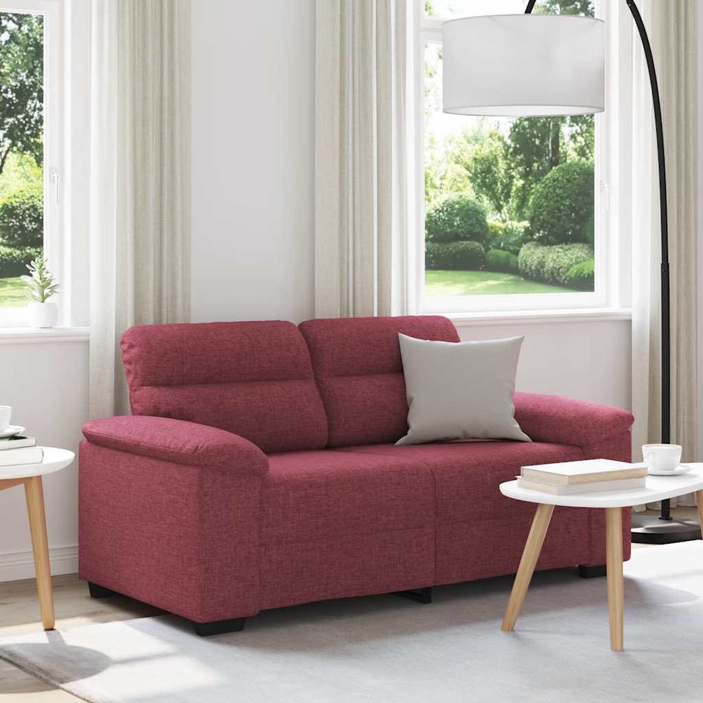 2-zitsbank wijnrood 160x81x84 cm stof is nu te koop bij PeponiXL, paradijselijk wonen!