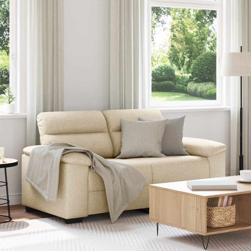 2-zitsbank crème 160x81x84 cm stof is nu te koop bij PeponiXL, paradijselijk wonen!