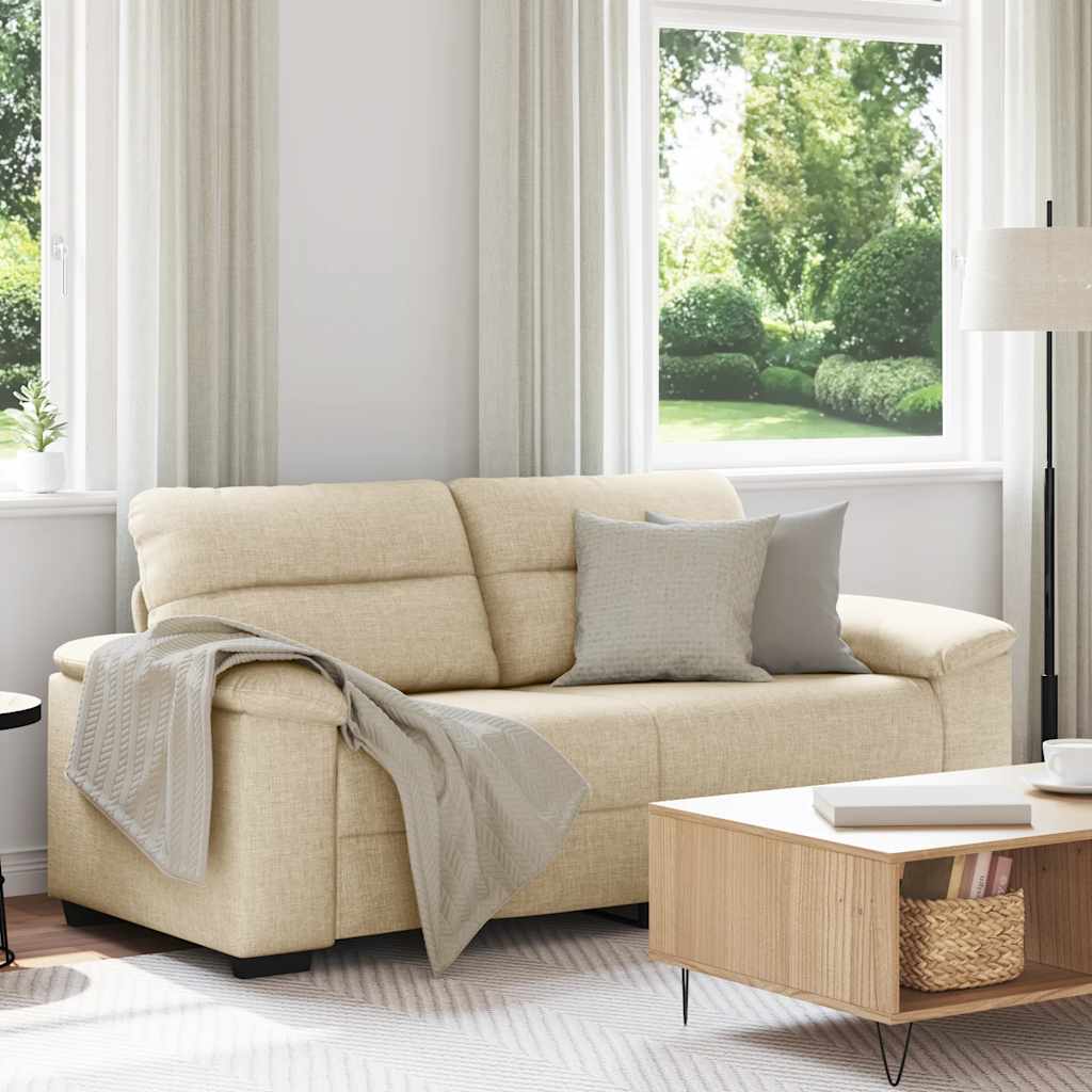2-zitsbank crème 180x81x84 cm stof is nu te koop bij PeponiXL, paradijselijk wonen!