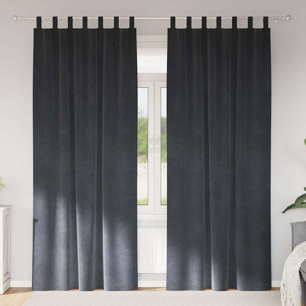 Verduisterende gordijnen 2 pcs Lichtgrijs 140 x 225 cm Fluweel is nu te koop bij PeponiXL, paradijselijk wonen!