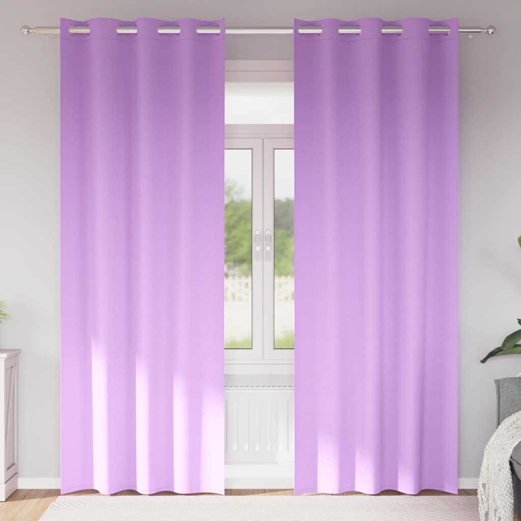 Zwart-out Gordijnen met Ringen 2 pcs Paars 260 x 140 cm is nu te koop bij PeponiXL, paradijselijk wonen!