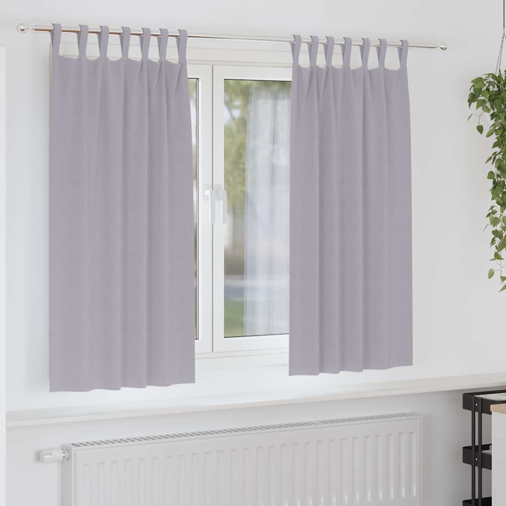 Zwart-out Gordijnen met Ringen 2 pcs Metaalgrijs 175 x 140 cm is nu te koop bij PeponiXL, paradijselijk wonen!