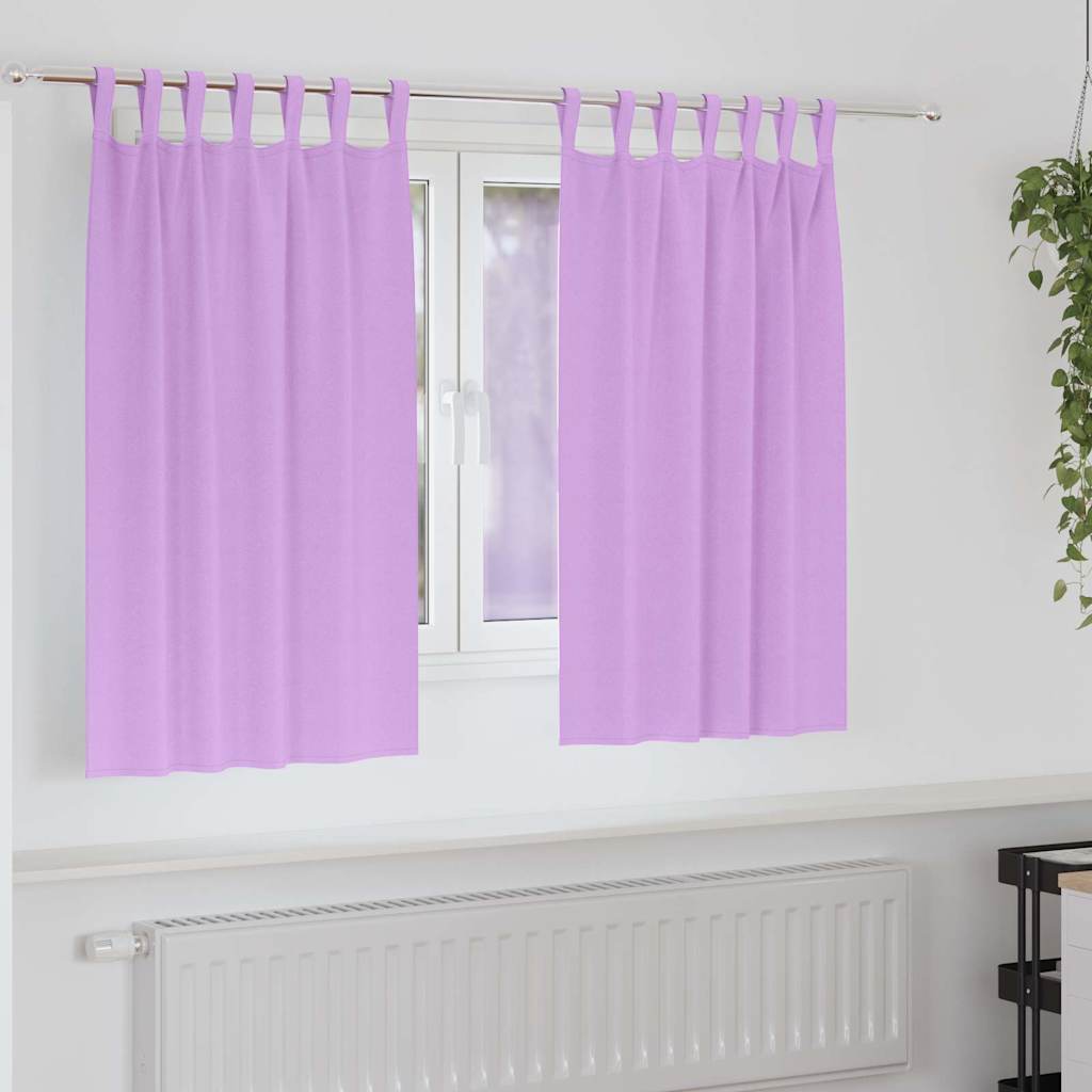 Zwart-out Gordijnen met Ringen 2 pcs Paars 140 x 140 cm is nu te koop bij PeponiXL, paradijselijk wonen!