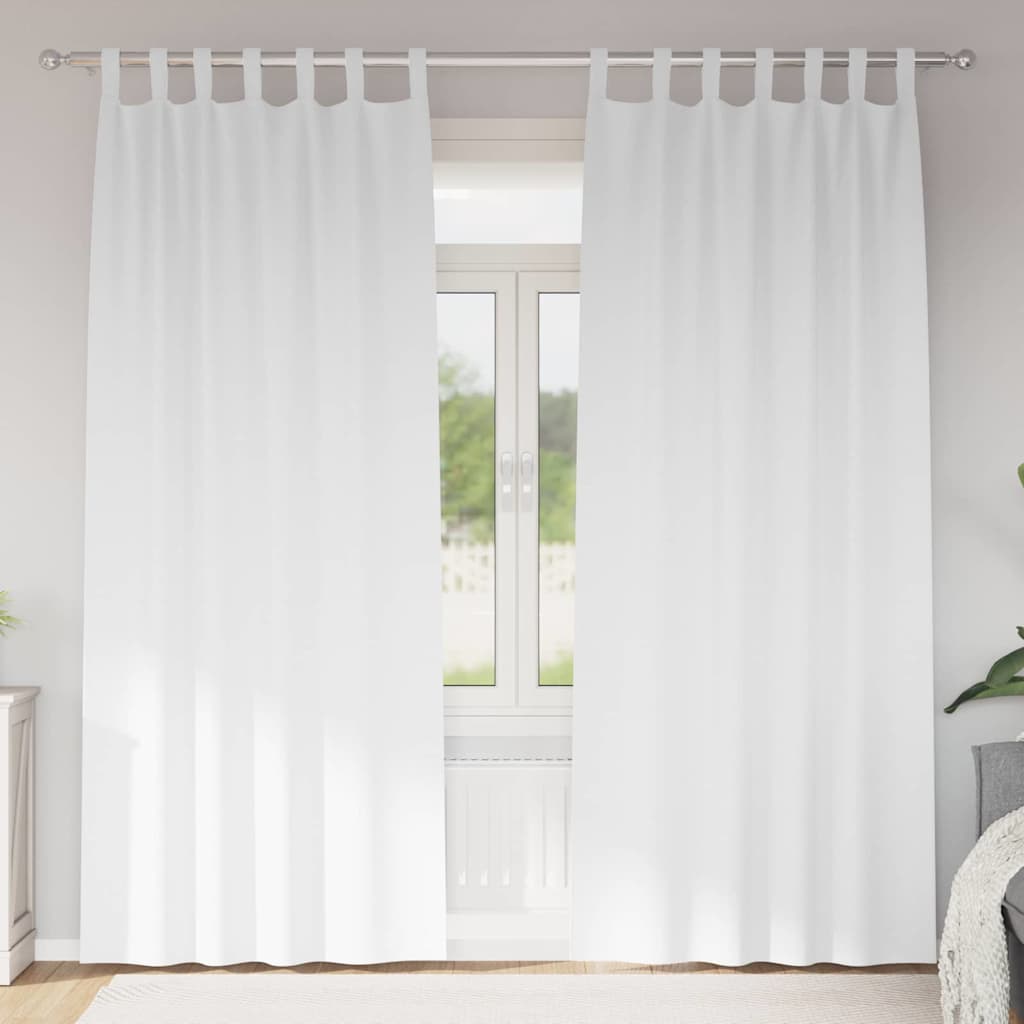 Zwart-out Gordijnen met Ringen 2 pcs Puur Wit 245 x 140 cm is nu te koop bij PeponiXL, paradijselijk wonen!