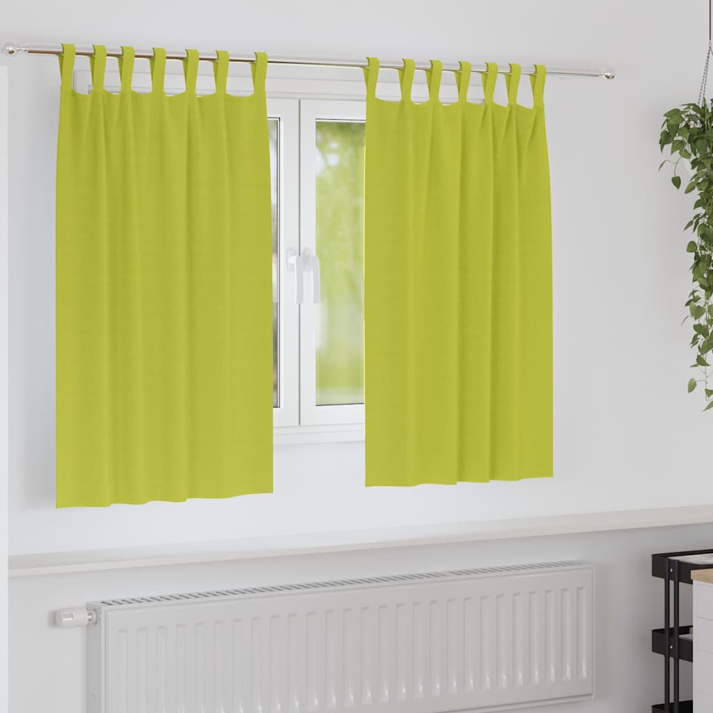 Zwart-out Gordijnen met Ringen 2 pcs Groen 140 x 140 cm is nu te koop bij PeponiXL, paradijselijk wonen!