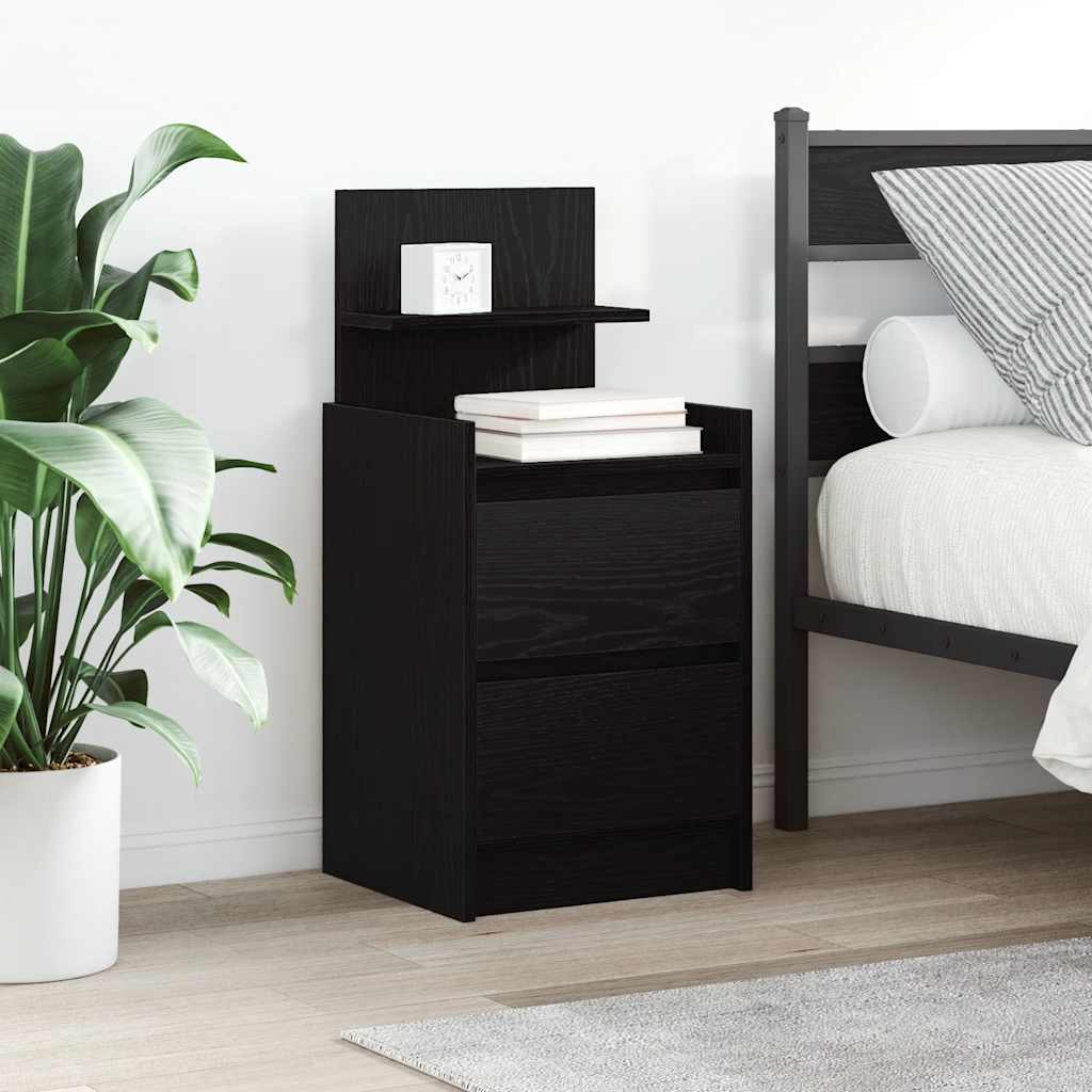 Nachtkastjes met 2 lades 2 st 38x34x80 cm zwart is nu te koop bij PeponiXL, paradijselijk wonen!