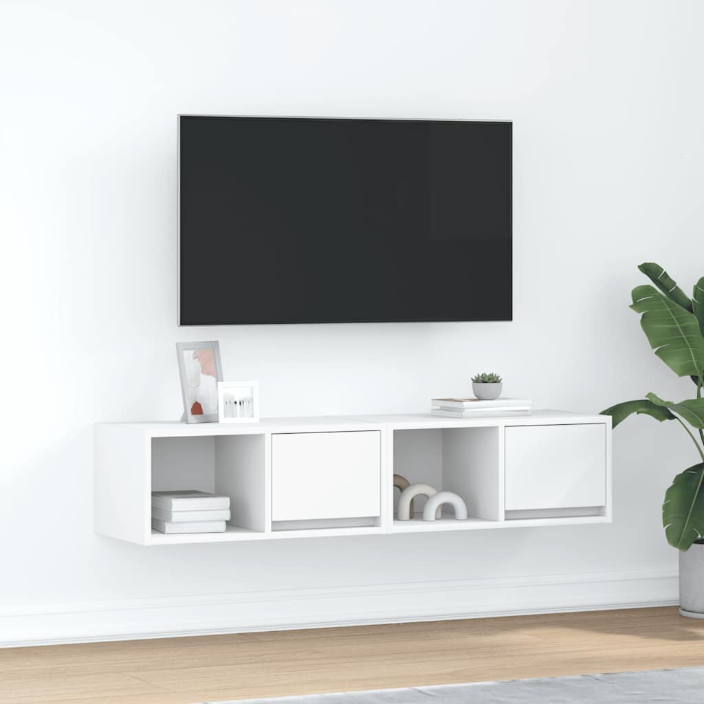 Tv-meubelen 2 st 60x31x25,5 cm bewerkt hout wit is nu te koop bij PeponiXL, paradijselijk wonen!
