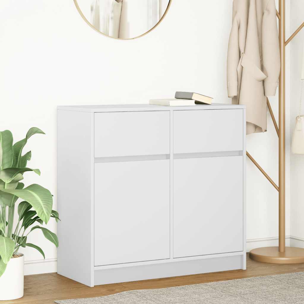 Dressoir met lade 80x34x76 cm spaanplaat wit is nu te koop bij PeponiXL, paradijselijk wonen!