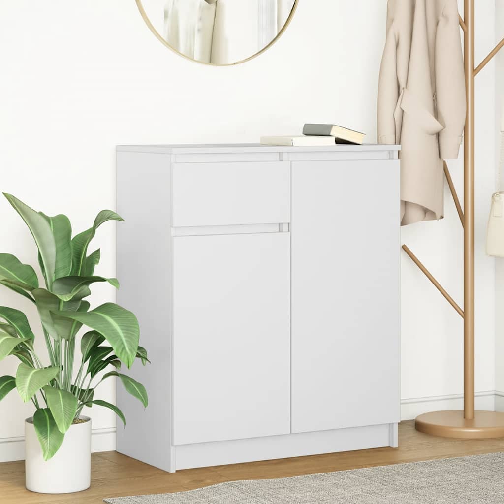 Dressoir met lade 71x35x84 cm spaanplaat wit is nu te koop bij PeponiXL, paradijselijk wonen!