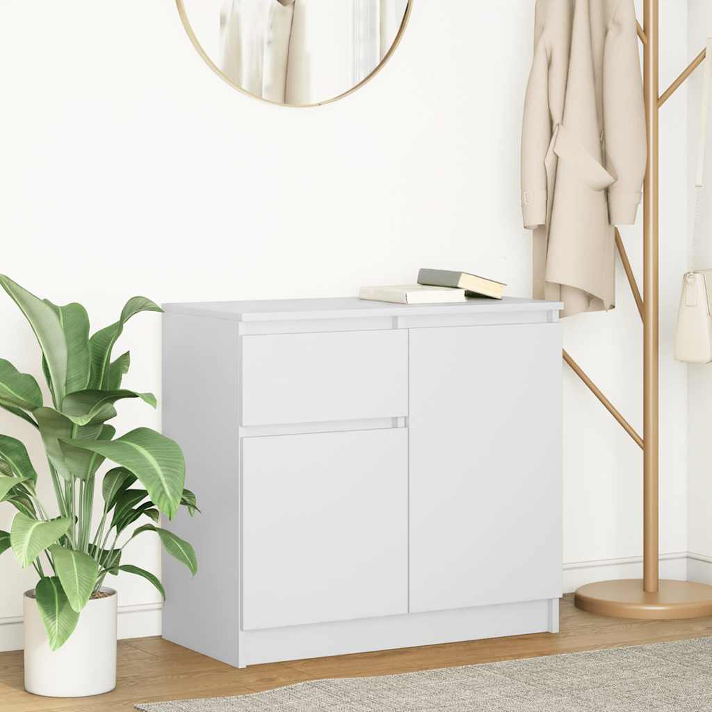 Dressoir met lade 71x35x65 cm spaanplaat wit is nu te koop bij PeponiXL, paradijselijk wonen!