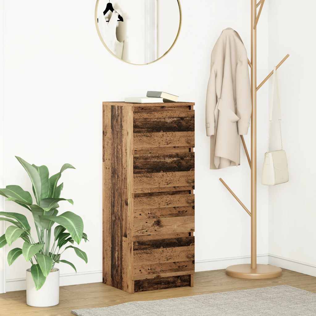 Dressoir 37,5x35x99 cm spaanplaat oud hout is nu te koop bij PeponiXL, paradijselijk wonen!
