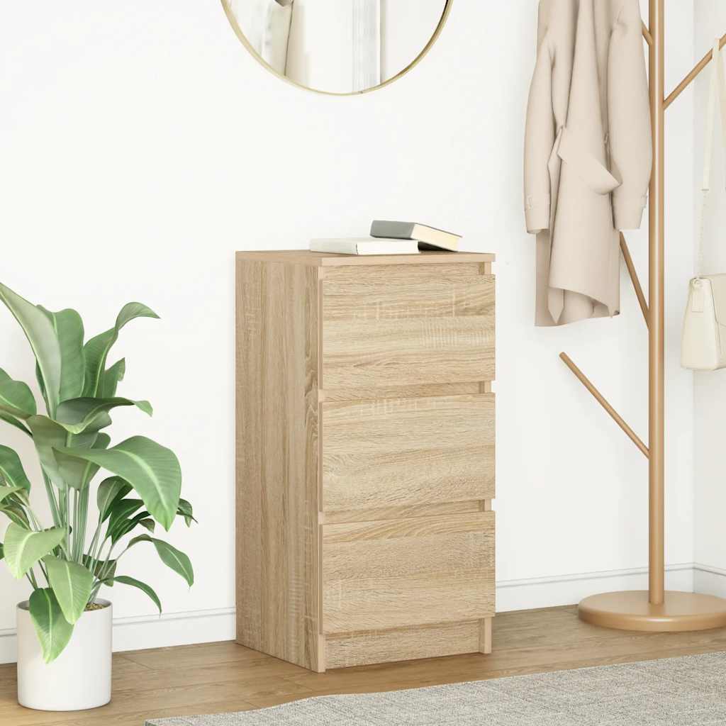 Dressoir 37,5x35x76cm bewerkt hout sonoma eikenkleurig is nu te koop bij PeponiXL, paradijselijk wonen!