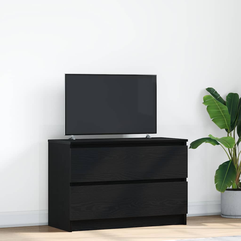 Tv-meubel 80x35x54 cm spaanplaat zwart is nu te koop bij PeponiXL, paradijselijk wonen!