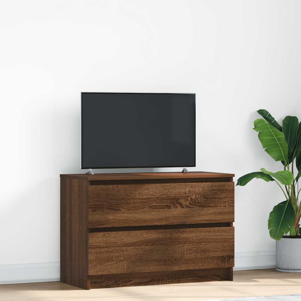 Tv-meubel 80x35x54 cm spaanplaat bruin eikenkleurig is nu te koop bij PeponiXL, paradijselijk wonen!