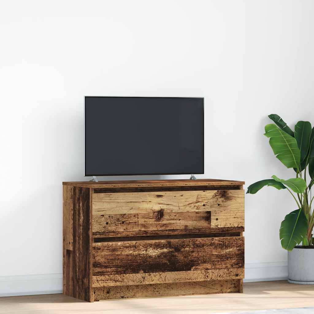 Tv-meubel 80x35x54 cm spaanplaat oud hout is nu te koop bij PeponiXL, paradijselijk wonen!